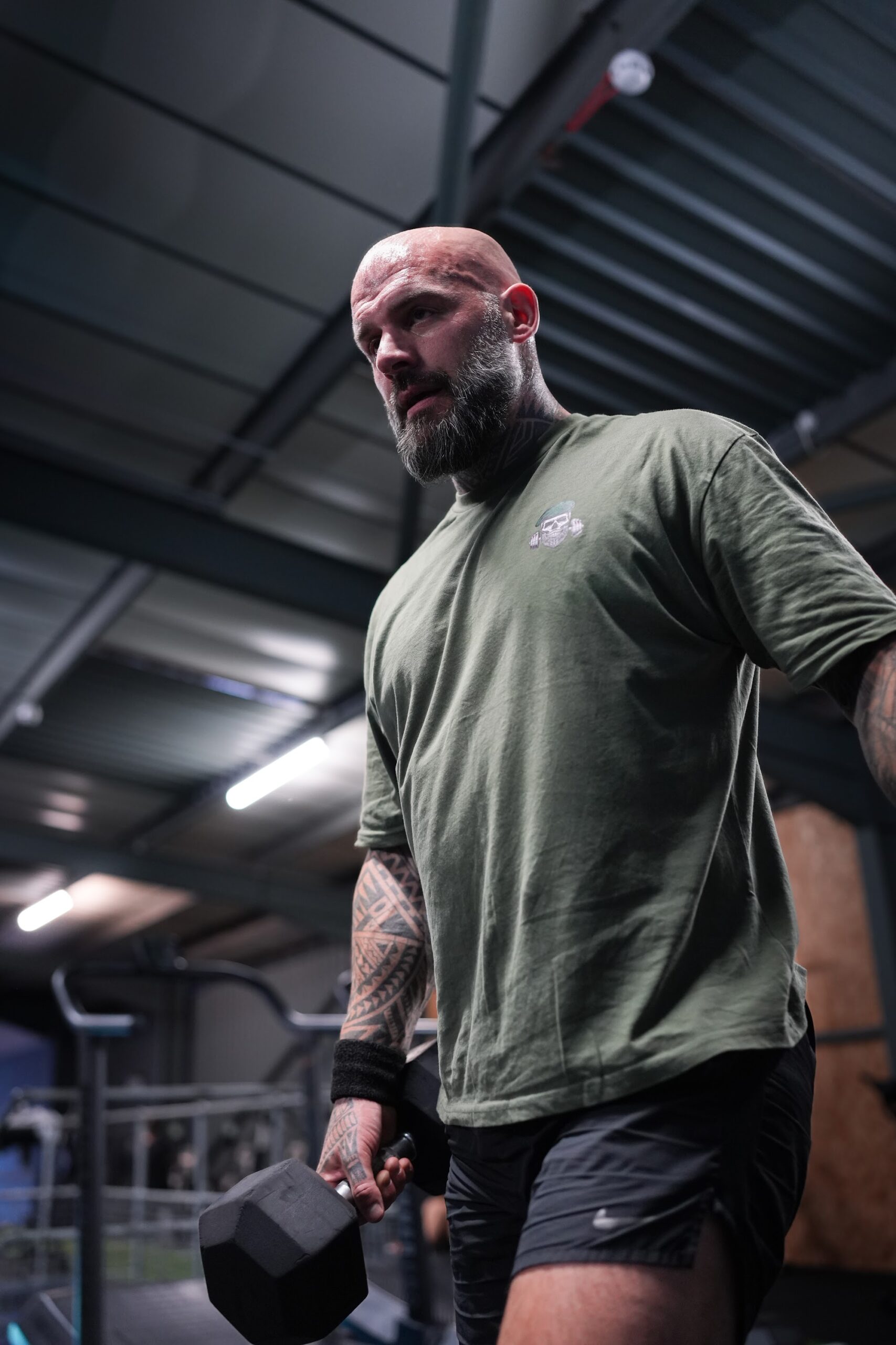 Ollie Osborne focused during a training session
